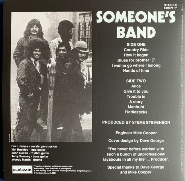 Reverse of album