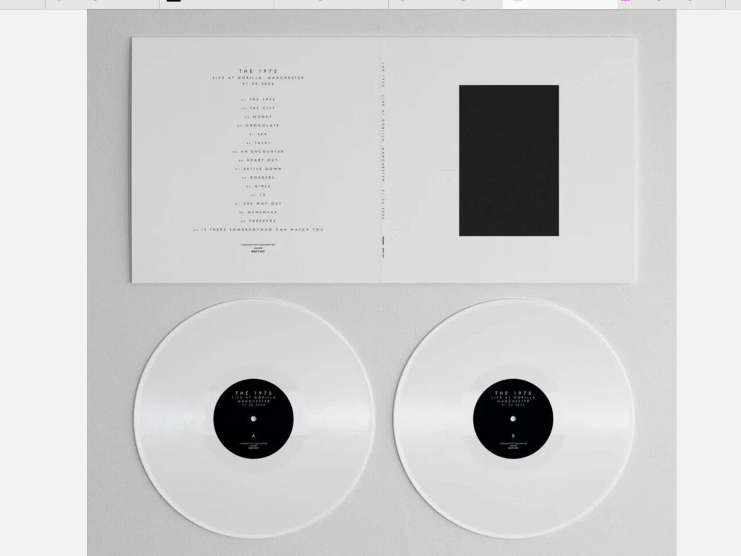 The 1975 - Live At Gorilla Manchester 1.2.2023 2x LP