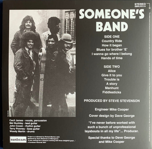 Reverse of album